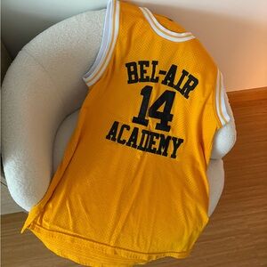 Yellow Bel-Air Academy Basketball Jersey
